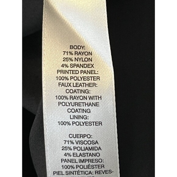 Chicos Travelers Leopard Vegan Leather Jacket Coat Size 0 US Small - Picture 8 of 8